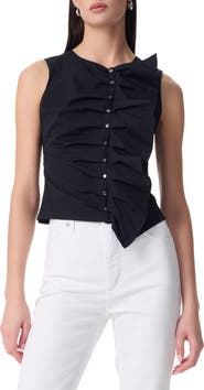 Robert Rodriguez Reina Poplin Ruffle Tank