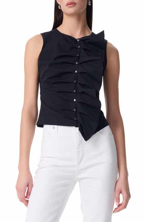 Robert Rodriguez Reina Poplin Ruffle Tank