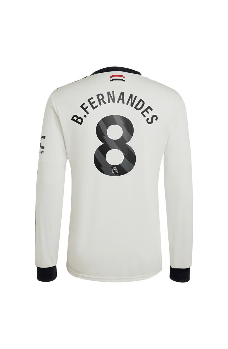adidas Originals Men's adidas Originals Bruno Fernandes Cream Manchester United 2024/25 Third Replica Long Sleeve Jersey, Alternate, color, 
