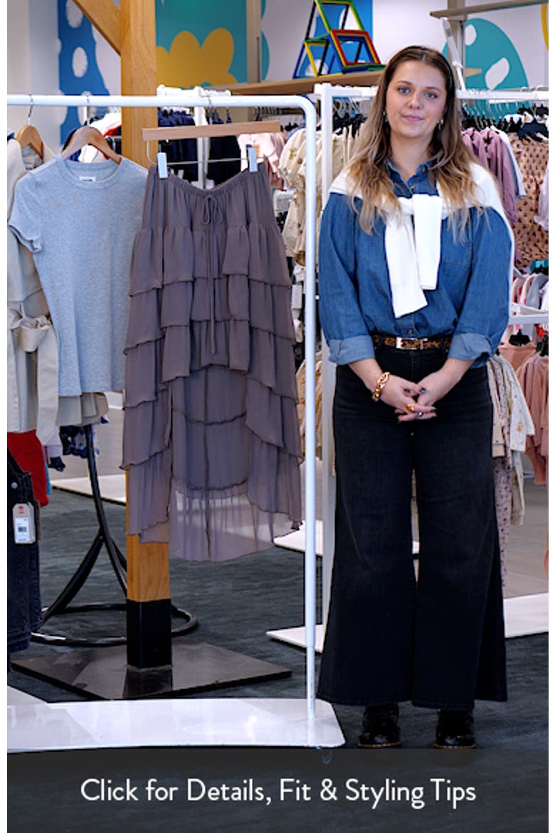 Tiered High-Low Maxi Skirt video