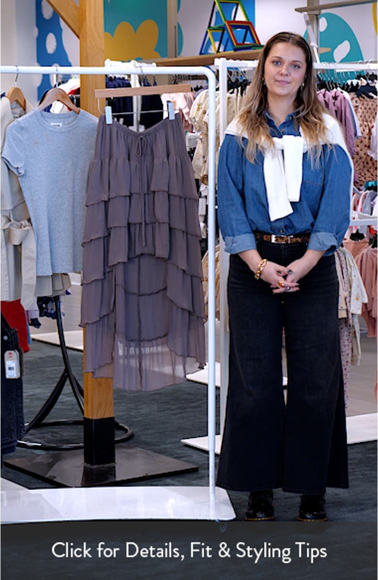 Tiered High-Low Maxi Skirt, sales video thumbnail