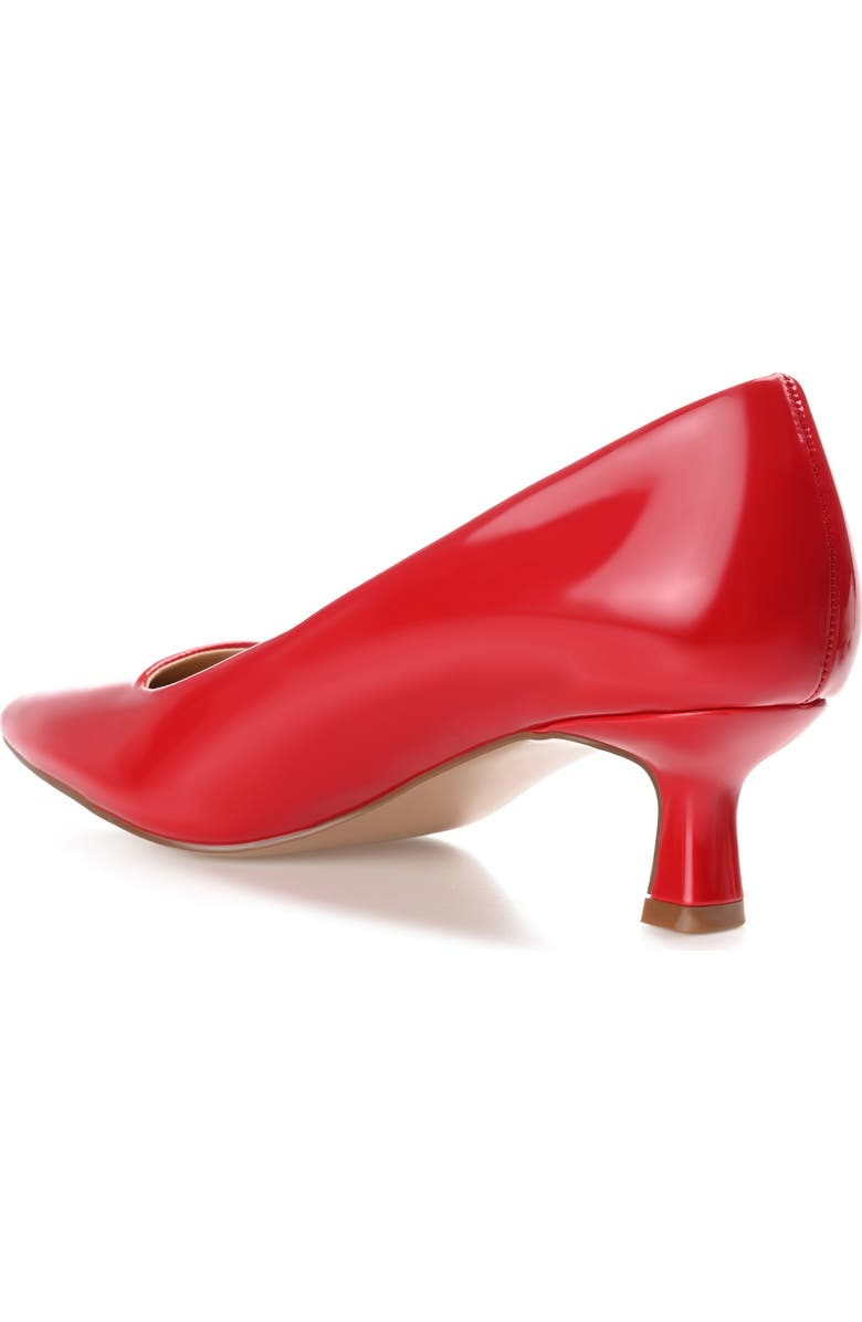 Journee Collection Celica Pump - Wide Width, Alternate, color, Patent/ Red