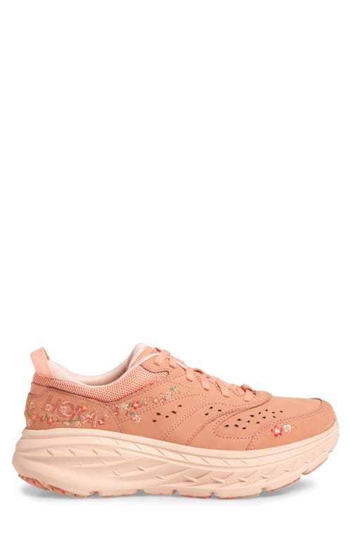 Hoka Gender Inclusive Vibrant Bloom Bondi L Bp Sneaker In Brown