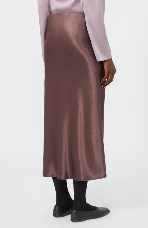Mm By Max Mara Alessio Satin Midi Skirt In Burgundy