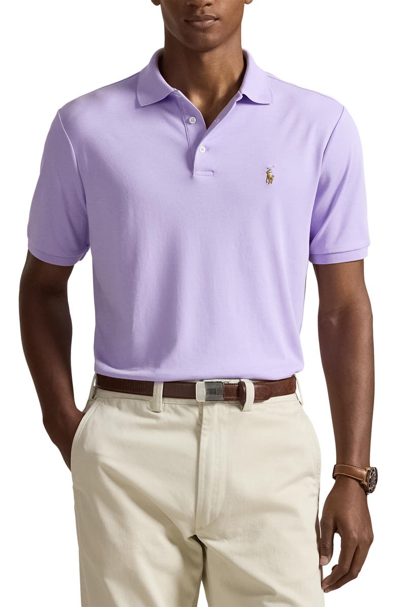 Polo Ralph Lauren Classic Fit Cotton Polo, Main, color, Powder Purple