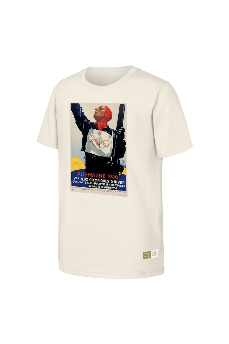 Men's  Natural 1936 Garmisch-Partenkirchen Games Olympic Heritage T-Shirt, Alternate, color, Natural