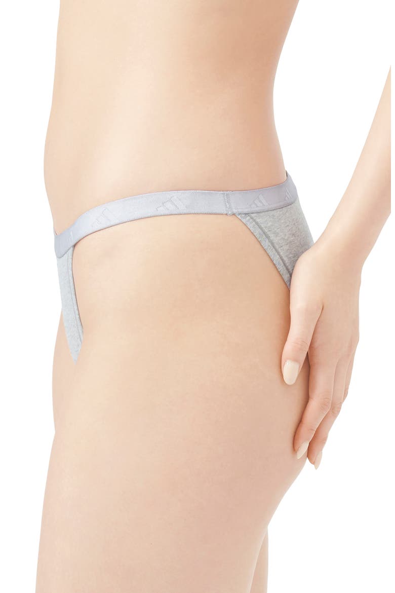Set of 3 String Bikini Briefs, Alternate, color, HEATHER GREY