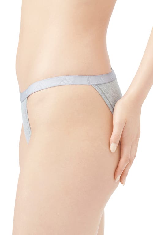 Adidas Originals Set Of 3 String Bikini Briefs In Gray
