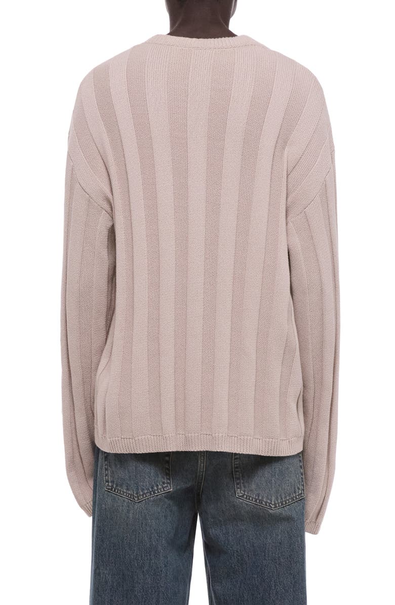 Helmut Lang Oversize Ribbed Sweater, Alternate, color, Putty