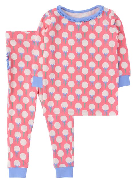 Toddler Girls Modal Blend Ruffle Long Sleeve Pajama Set, Signature Rear Ruffles