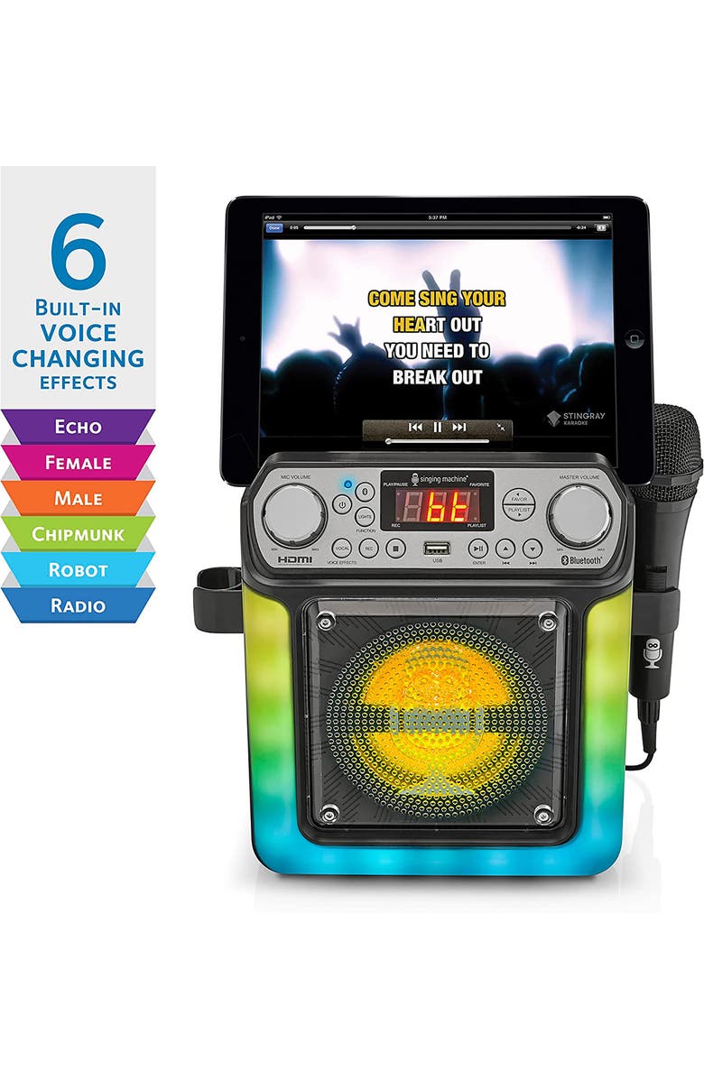 Singing Machine Groove Cube Mini Karaoke Machine, Alternate, color, Black