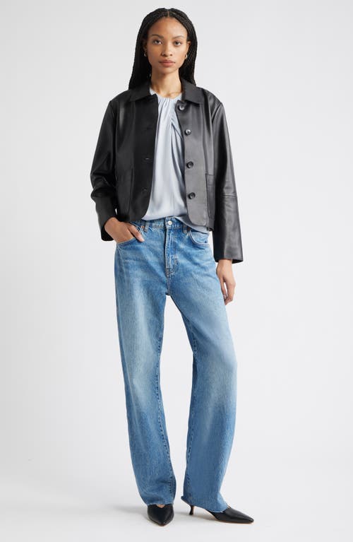 Nordstrom Twist Front Satin Top In Blue