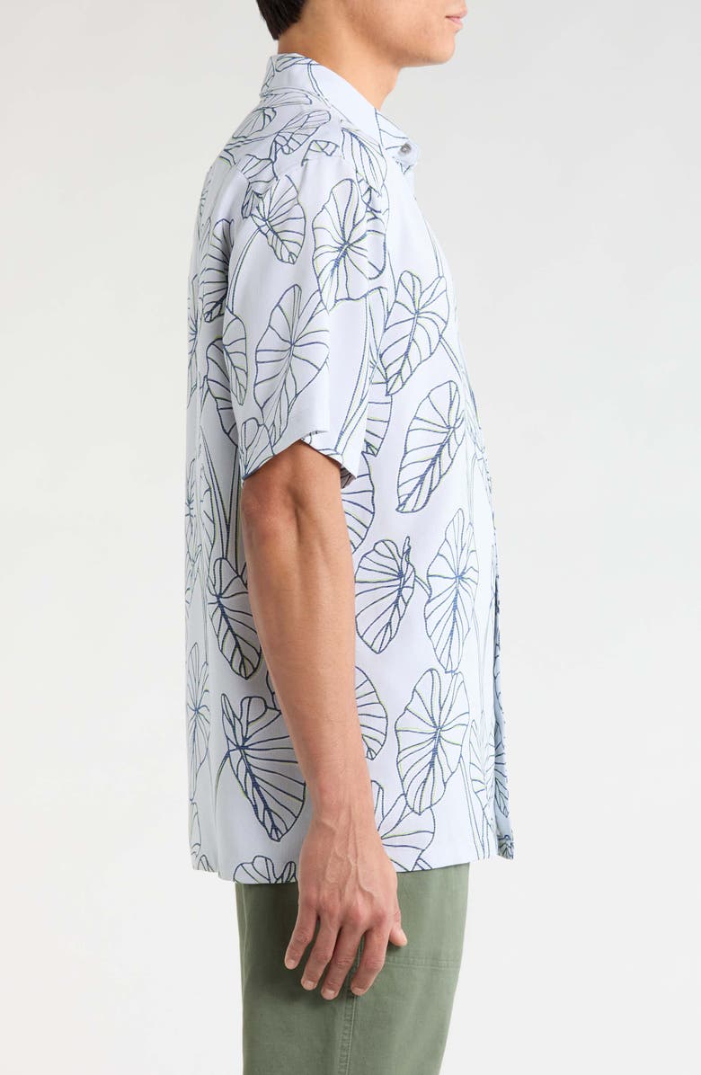 Kahala Lo'I Lines Short Sleeve Shirt, Alternate, color, Light Grey