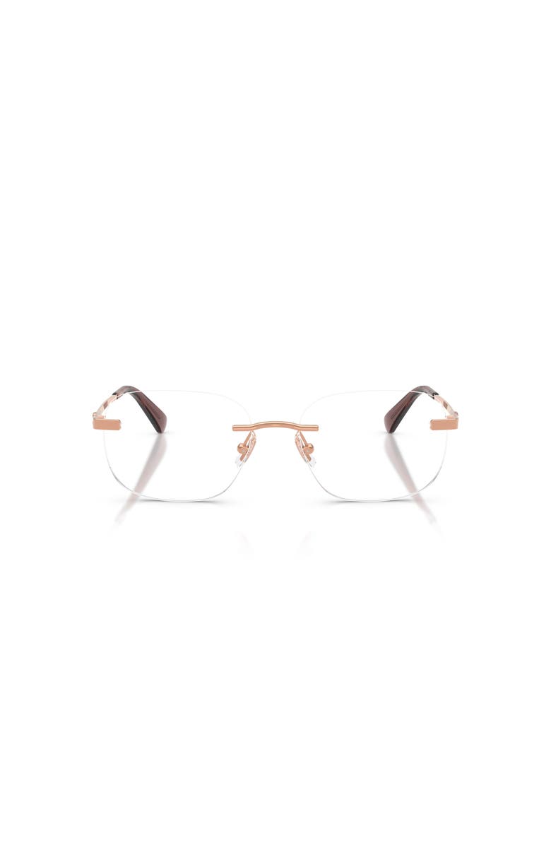 COACH 55mm Irregular optical glasses, Alternate, color, Rose Gold