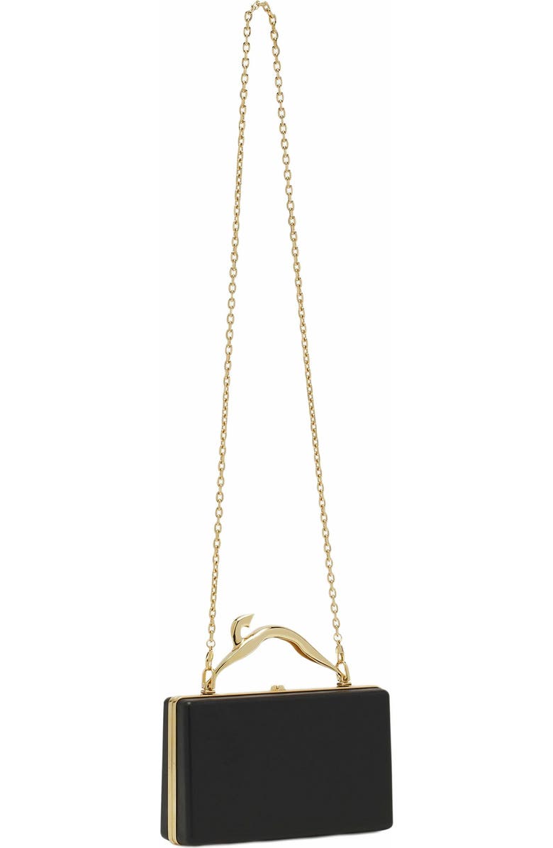 Lanvin FUSION CAT LEATHER CLUTCH BAG, Alternate, color,