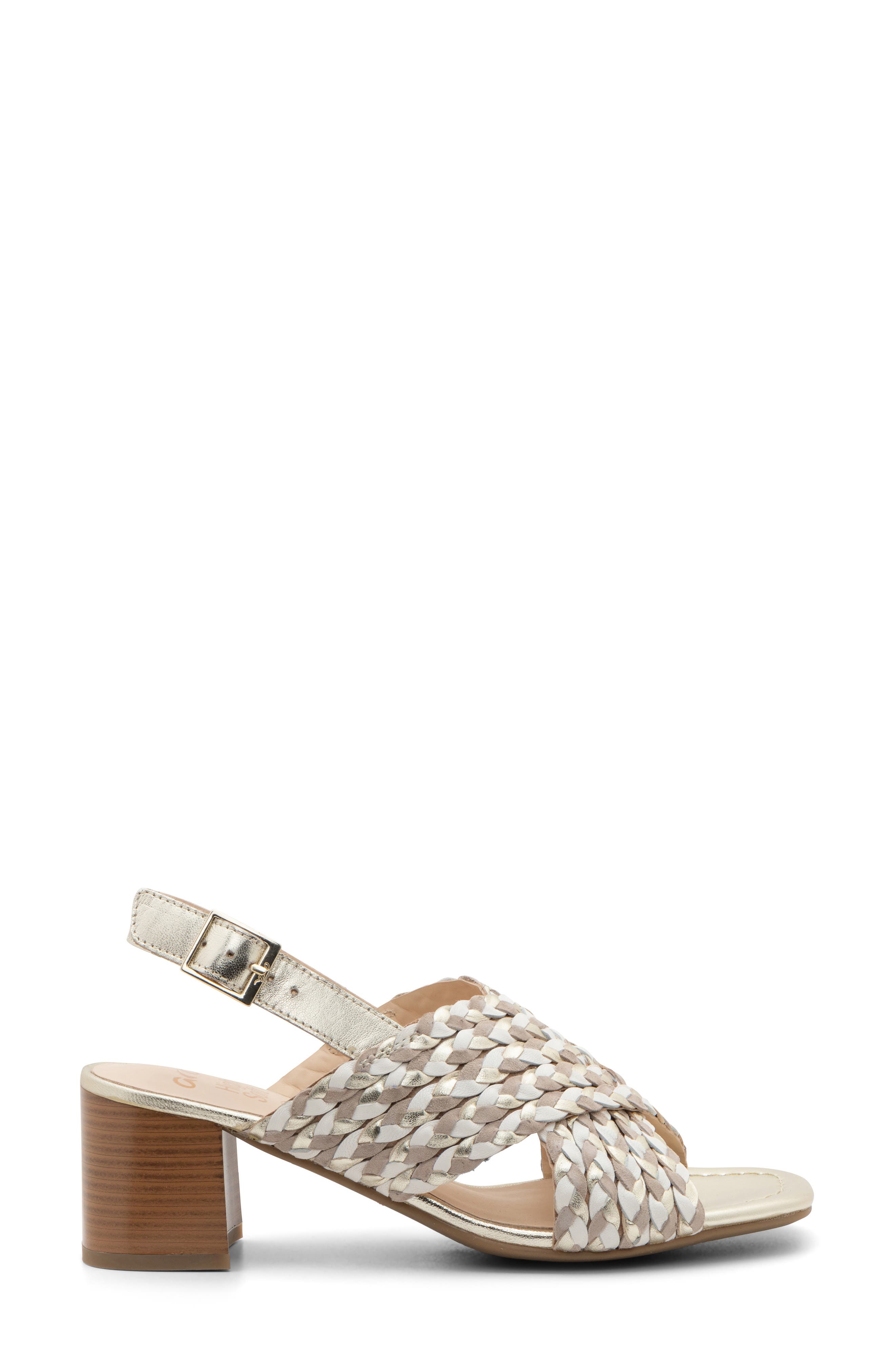 ara Benson Slingback Sandal, Alternate, color, Cream/Platinum/Sand