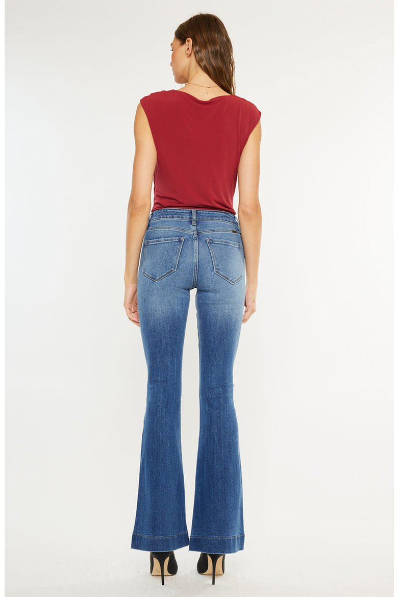 Roxanne High Rise Flare Jeans, Alternate, color, Medium Wash