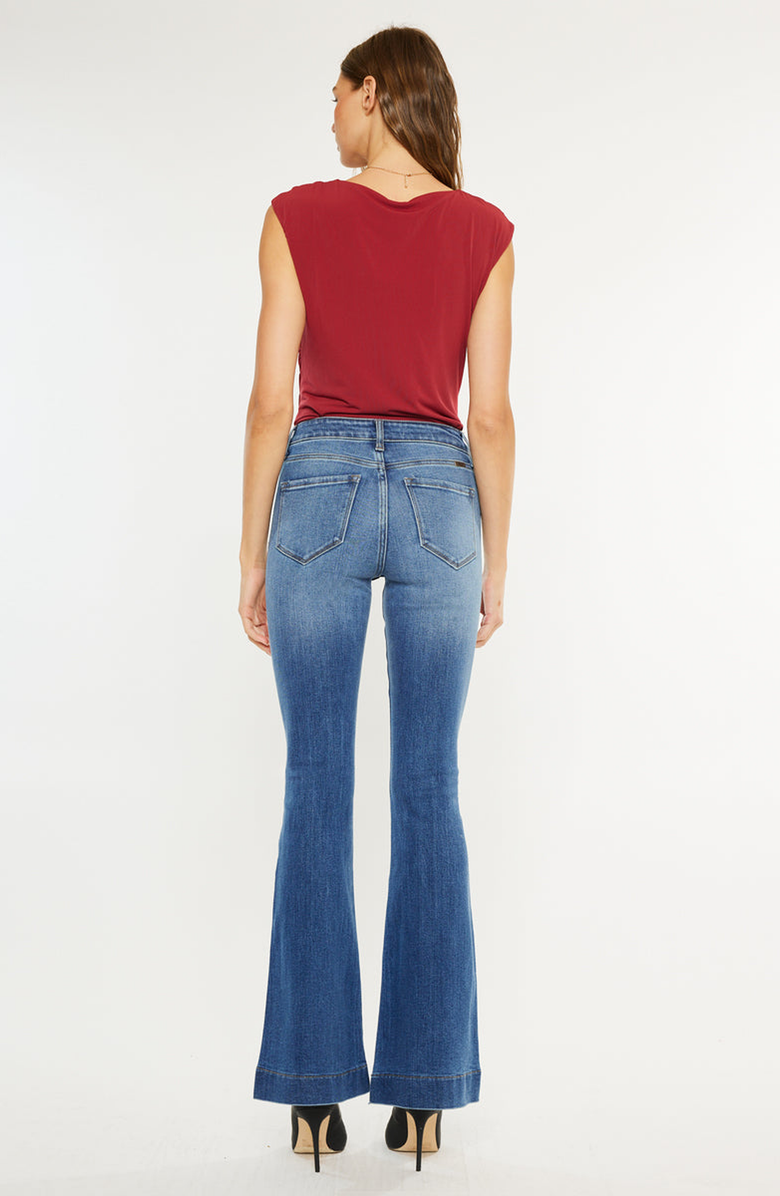 KanCan Roxanne High Rise Flare Jeans, Alternate, color, Medium Wash