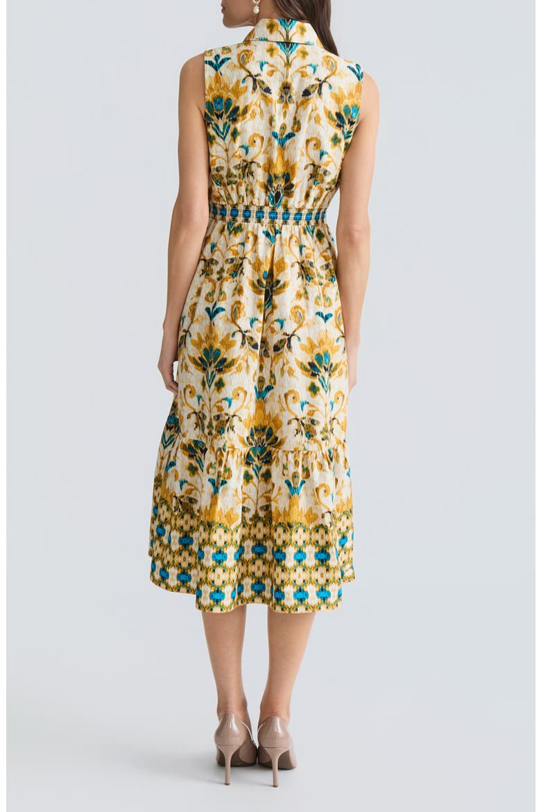 Border Print Midi Shirdress, Alternate, color, BUTTERSCOTCH MULTI