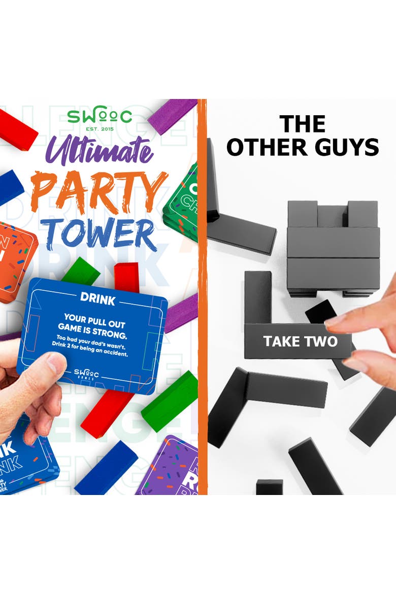 Ultimate Party Tower Game, Alternate, color, Multicolored