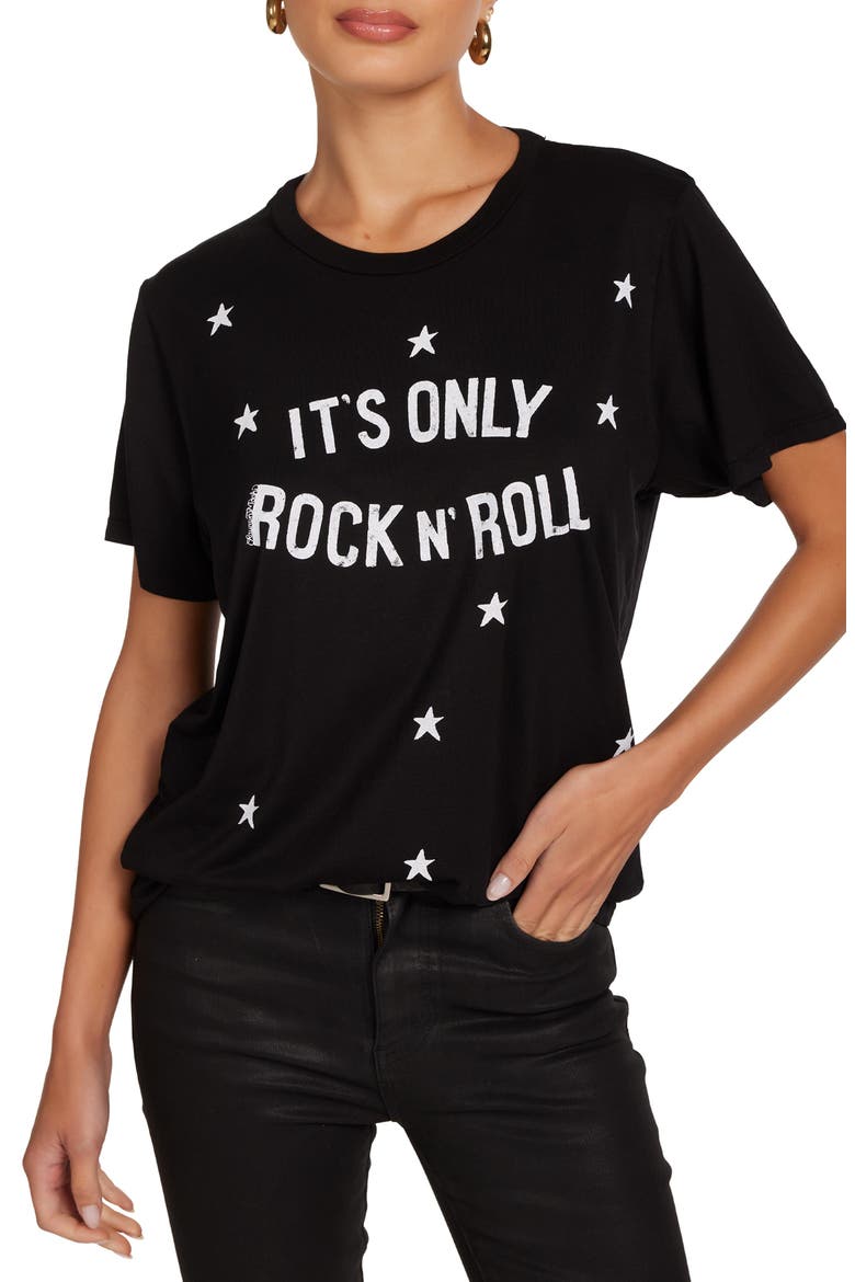 Wolf Only Rock n' Roll Top, Alternate, color, Black