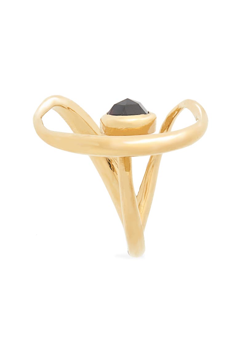 Saturn Semiprecious Stone Ring, Alternate, color, BRONZE/GARNET