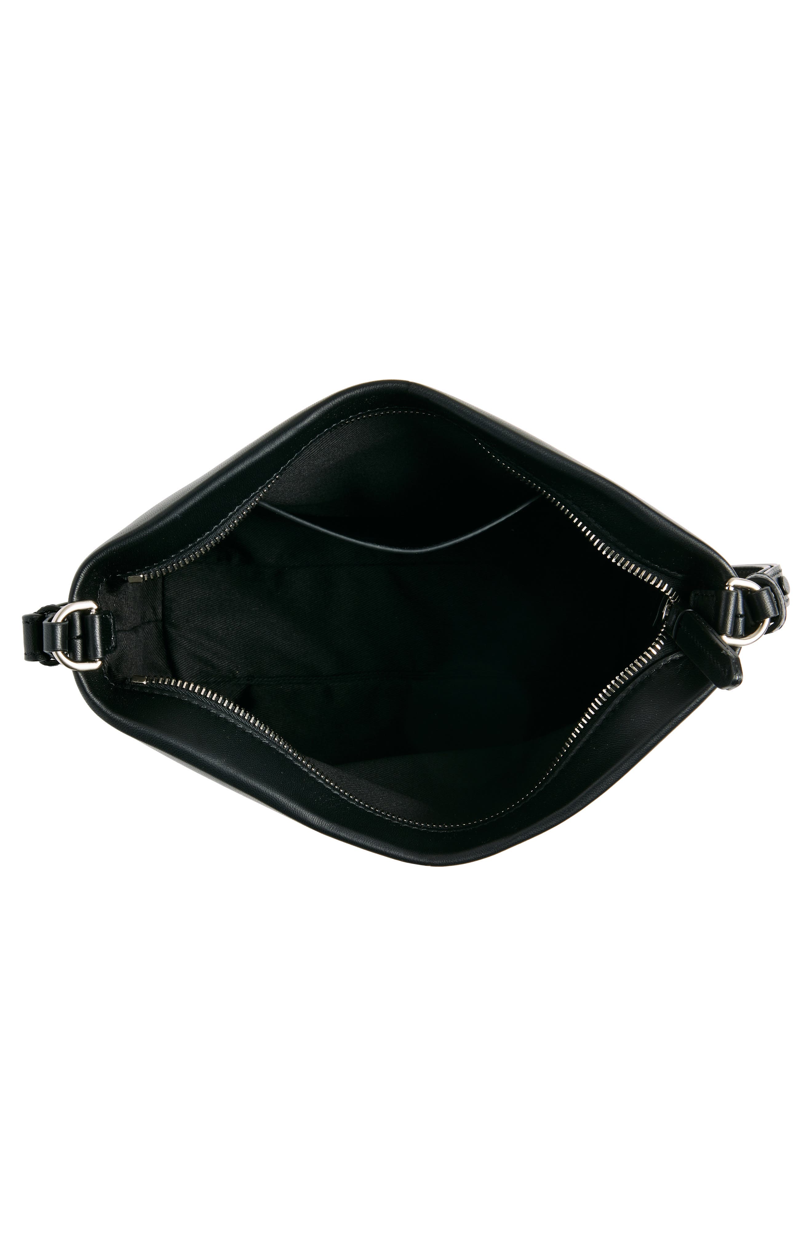 Proenza Schouler Bond Leather Shoulder Bag, Alternate, color, Black