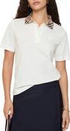 Burberry Check Collar Cotton Polo Shirt