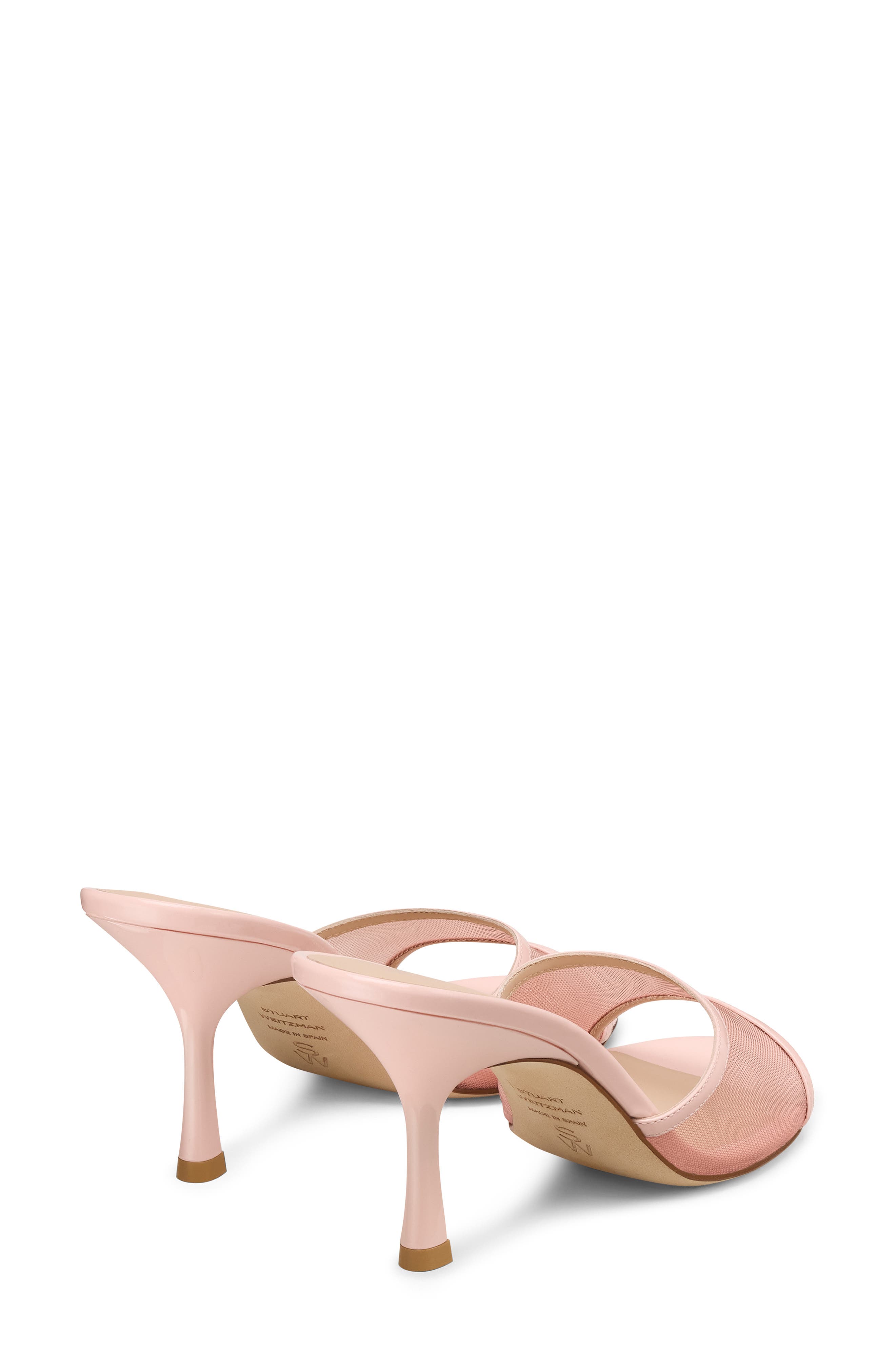 Stuart Weitzman Bareitall Shine Mesh Sandal, Alternate, color, Light Pink