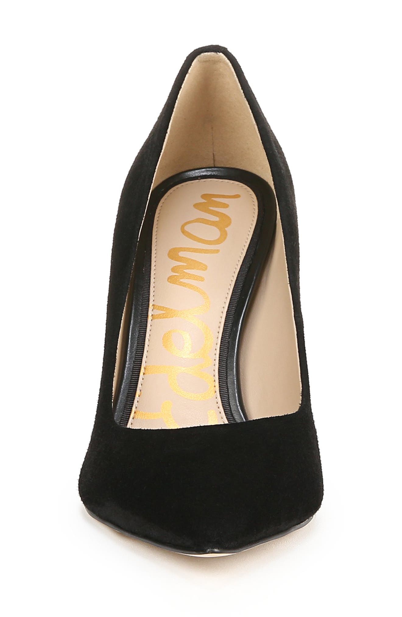 Sam Edelman Hazel Pointed Toe Pump, Alternate, color, Black Suede