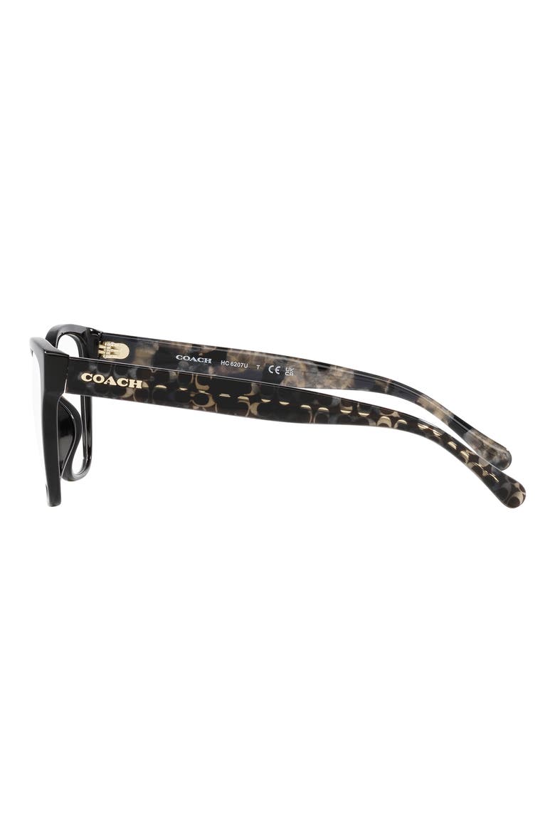 54mm Square Optical Glasses, Alternate, color, BLACK
