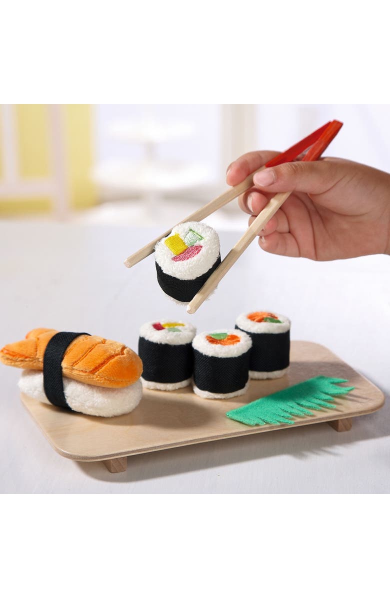 HABA Soft Sushi with Child-Sized Chopsticks & Serving Board Play Food Set - Pretend Play for Toddlers 3-5 and Kids Cooking Sets for Aspiring Chefs, Alternate, color, 