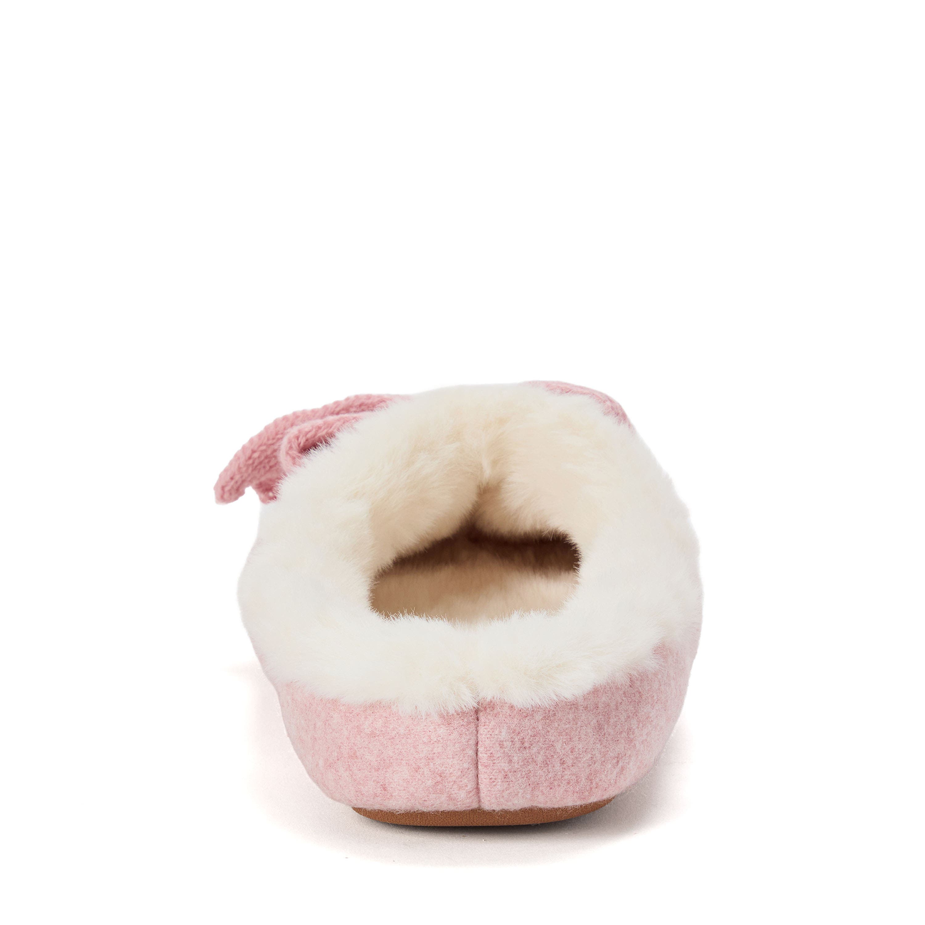 Josie Knit Clog Slipper with Bow, Alternate, color, PALE MAUVE