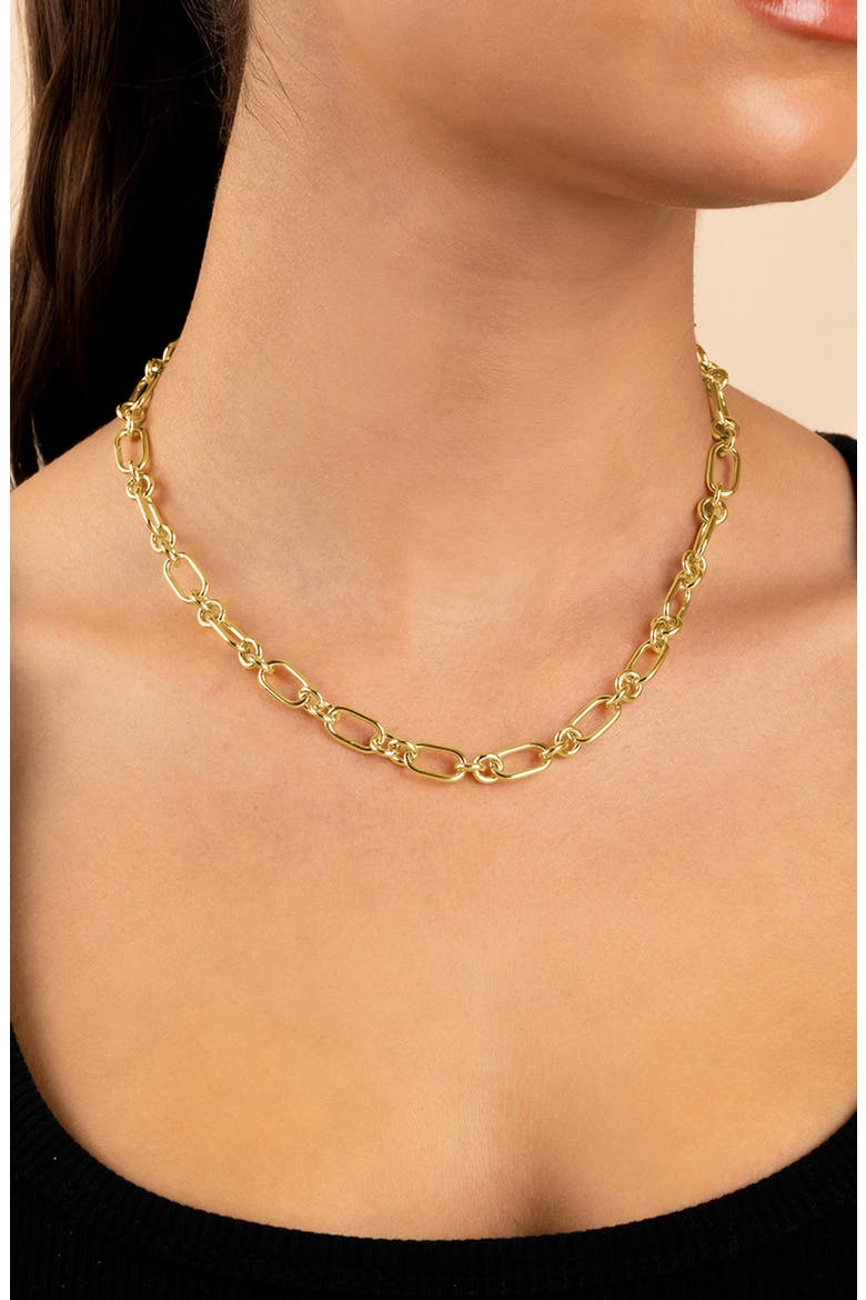 Embry Mixed Link Chain Necklace, Alternate, color, GOLD
