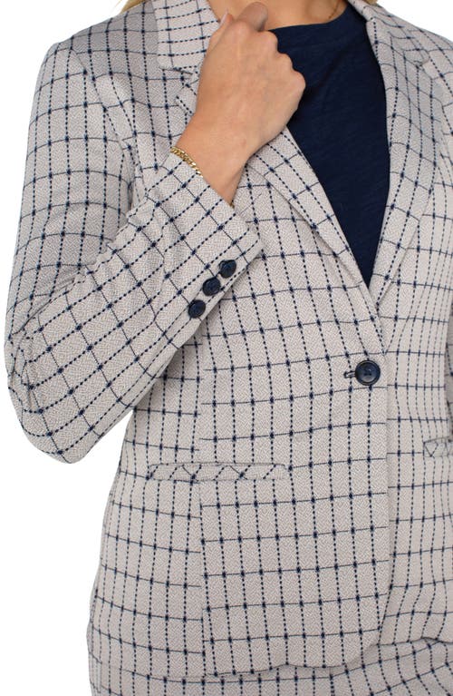 LIVERPOOL LOS ANGELES LIVERPOOL LOS ANGELES GRID FITTED KNIT BLAZER