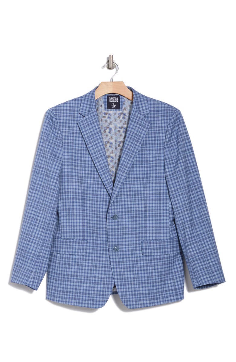 Original Penguin Gingham Sport Coat, Alternate, color, Blue