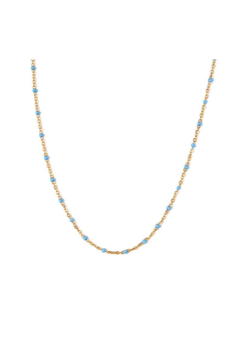 Enamel Bead Necklace, Main, color, Blue