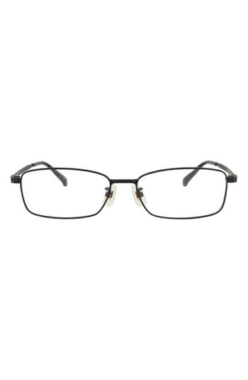 Dunhill 56mm Rectangular Optical Glasses In Black