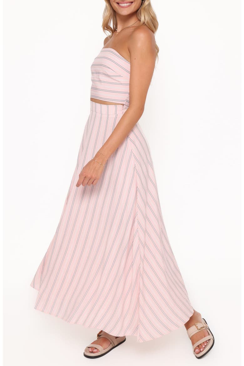 Serafina Strapless Two-Piece Set, Alternate, color, PINK/ BLUE STRIPE