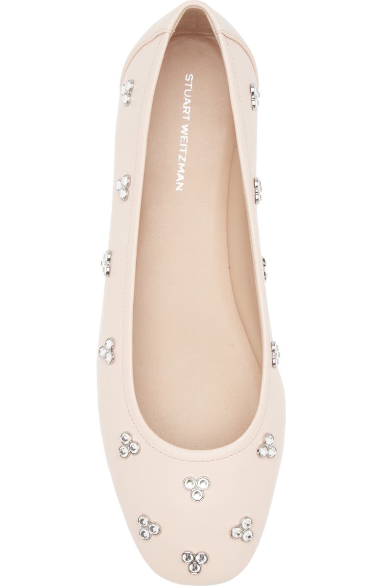 Stuart Weitzman Tammy Crystal Embellished Ballet Flat, Alternate, color, Rosewater
