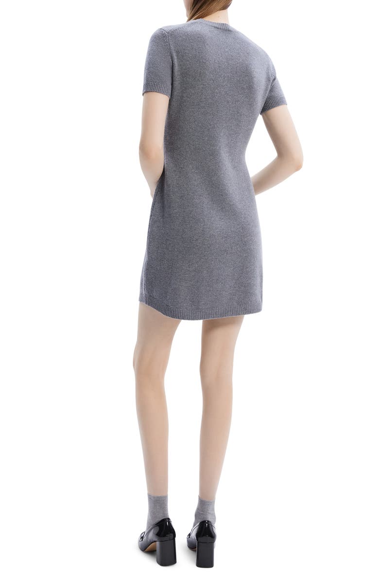 Theory Crewneck Wool & Cashmere Mini Sweater Dress, Alternate, color, 