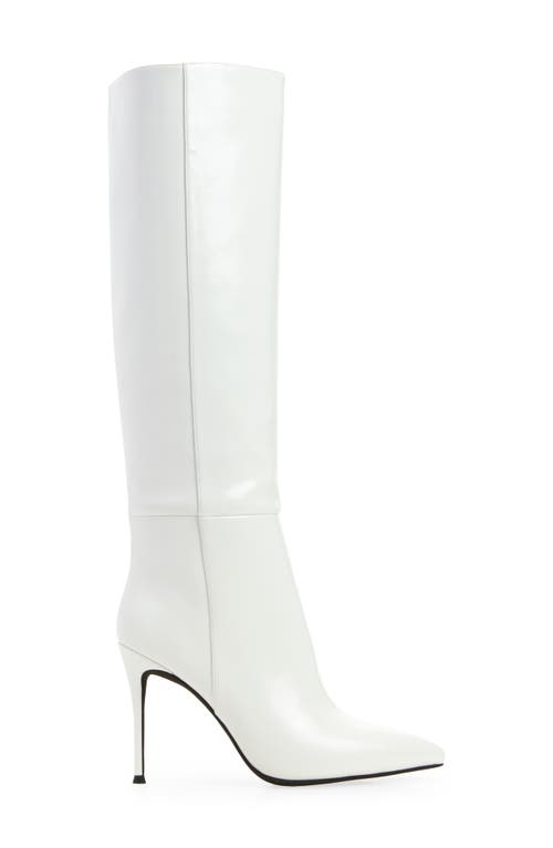 Jeffrey Campbell Arsen Knee High Stiletto Boot In White