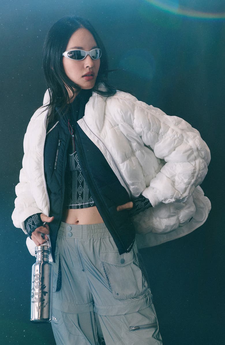 Free People FP Movement Pippa Scrunchy Glossy Water Resistant Puffer Jacket, Alternate, color,