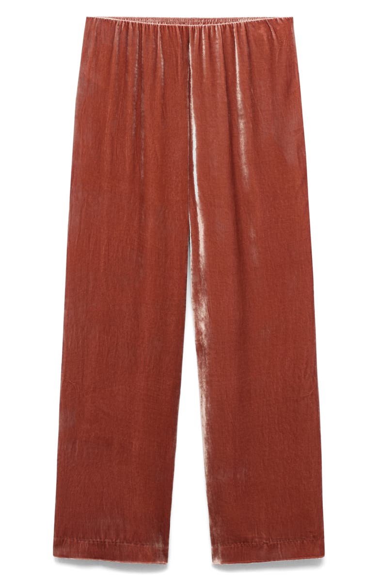 MANGO Velvet Lounge Pants, Alternate, color, Burnt Orange
