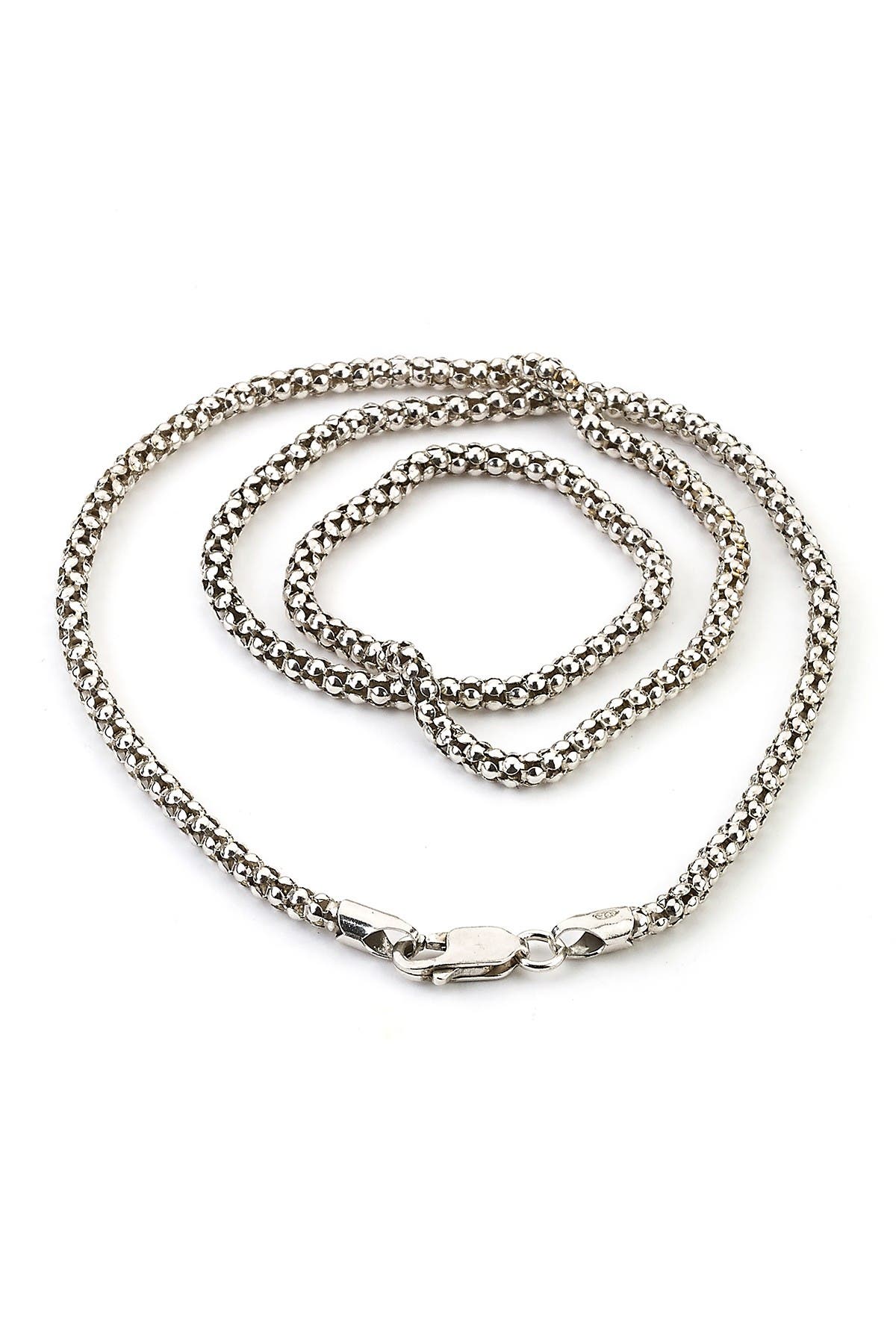 SAMUEL B. Sterling Silver 24" 3mm Oxidized Popcorn Chain Necklace