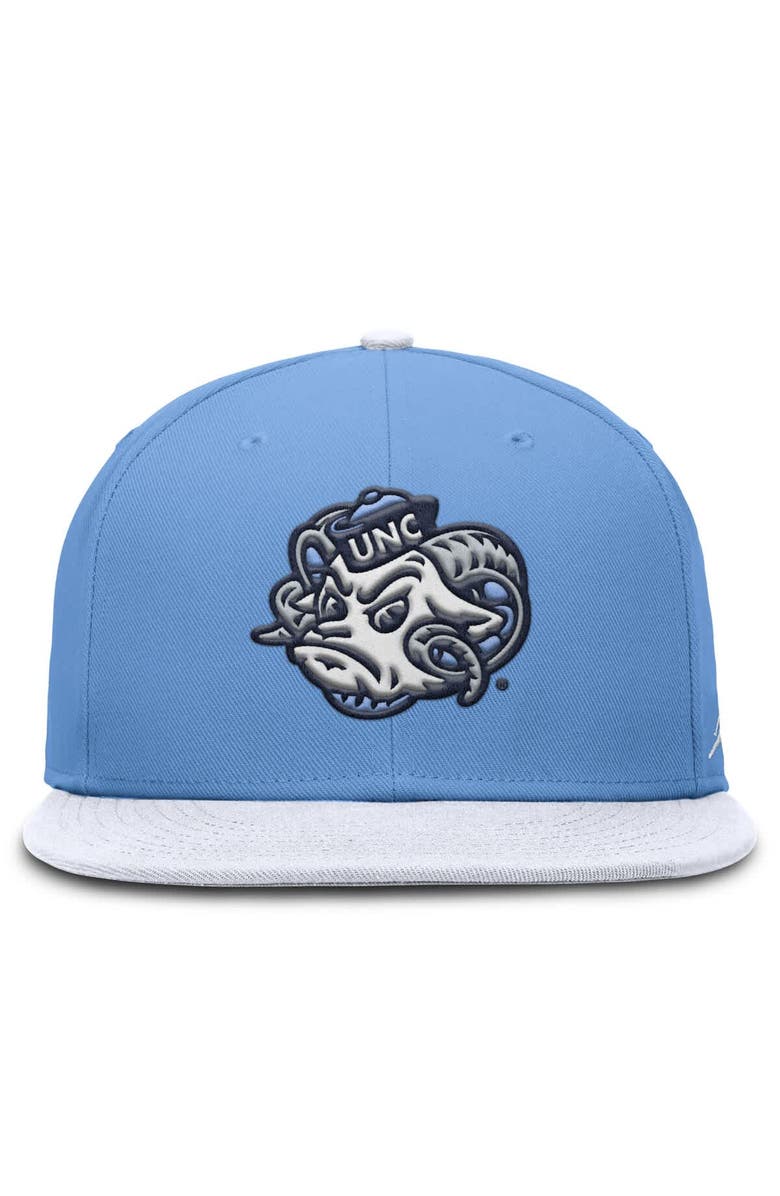 Jordan Brand Men's Jordan Brand Carolina Blue/White North Carolina Tar Heels Two-Tone Primetime Performance Fitted Hat, Alternate, color, 