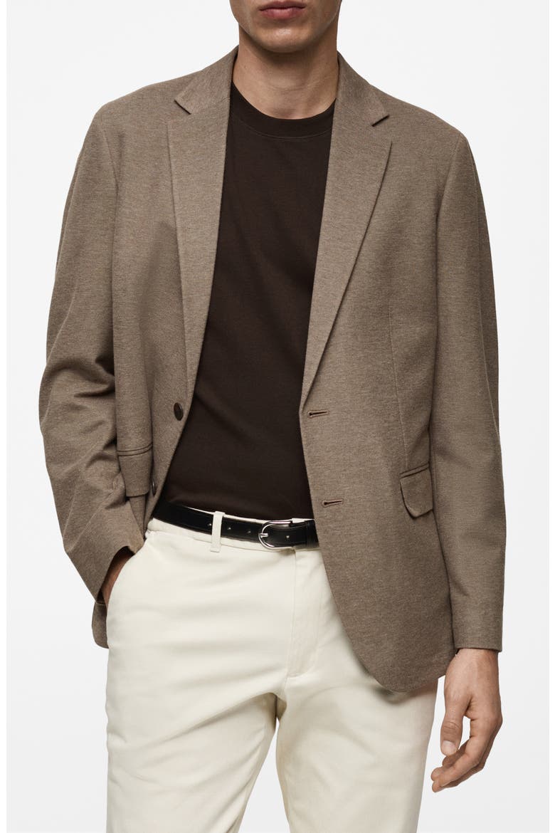 Slim Fit Textured Cotton Blend Sport Coat, Main, color, MEDIUM BROWN