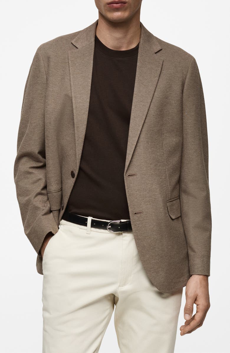 MANGO Slim Fit Textured Cotton Blend Sport Coat, Main, color,