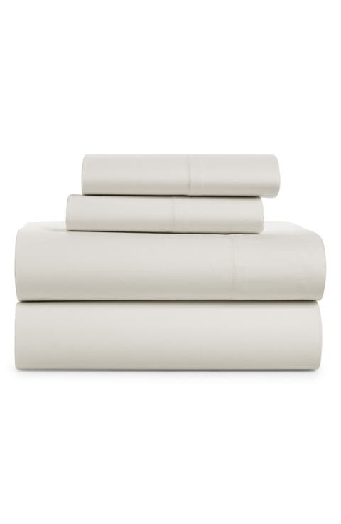 Cotton Percale 4-Piece Bed Sheet Set
