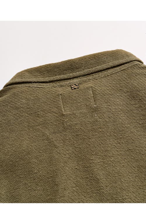 Billy Reid Stripe Pensacola Polo In Olive